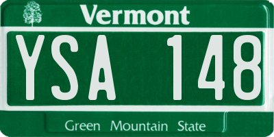 VT license plate YSA148