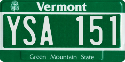 VT license plate YSA151