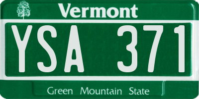 VT license plate YSA371