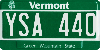 VT license plate YSA440