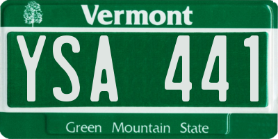 VT license plate YSA441