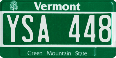 VT license plate YSA448