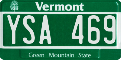 VT license plate YSA469