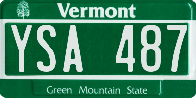 VT license plate YSA487