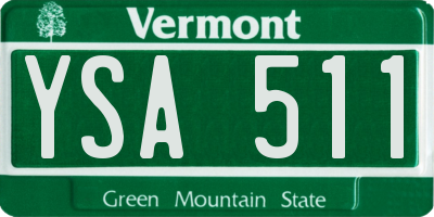 VT license plate YSA511