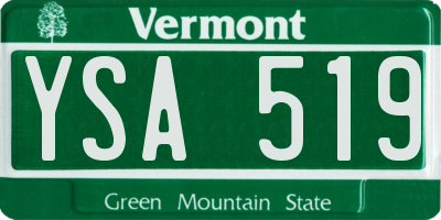 VT license plate YSA519