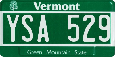 VT license plate YSA529