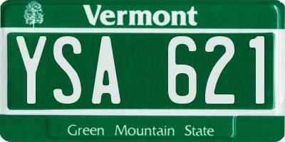 VT license plate YSA621