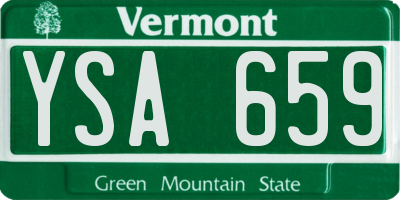 VT license plate YSA659