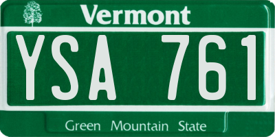 VT license plate YSA761