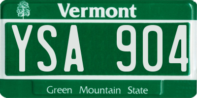 VT license plate YSA904