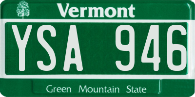 VT license plate YSA946