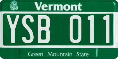 VT license plate YSB011