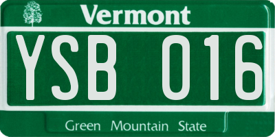 VT license plate YSB016