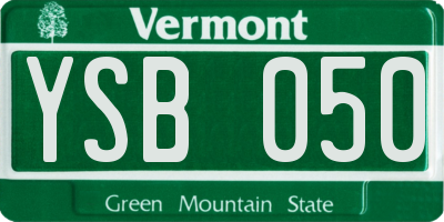 VT license plate YSB050