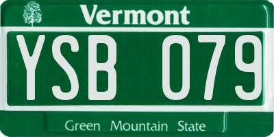 VT license plate YSB079