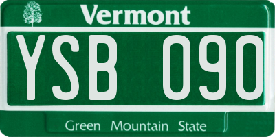 VT license plate YSB090