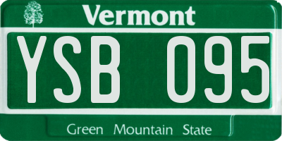 VT license plate YSB095