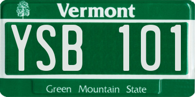 VT license plate YSB101