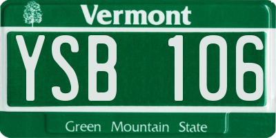 VT license plate YSB106