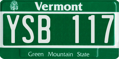 VT license plate YSB117