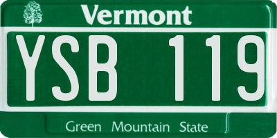 VT license plate YSB119