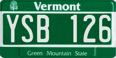 VT license plate YSB126