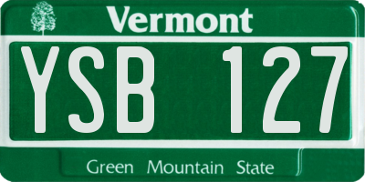 VT license plate YSB127