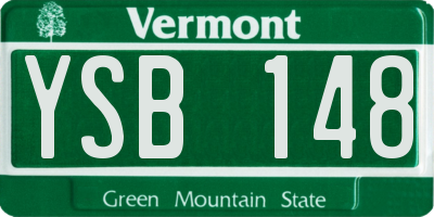 VT license plate YSB148