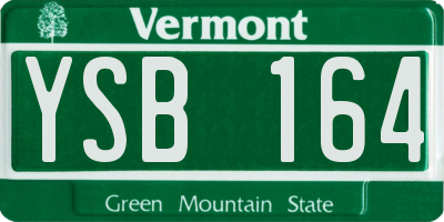 VT license plate YSB164