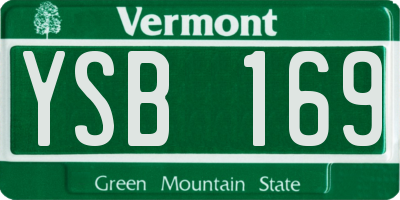 VT license plate YSB169