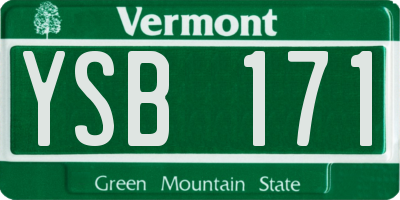 VT license plate YSB171