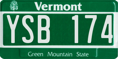 VT license plate YSB174