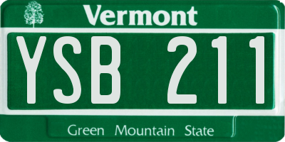 VT license plate YSB211