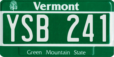 VT license plate YSB241