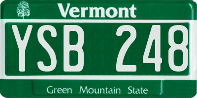 VT license plate YSB248