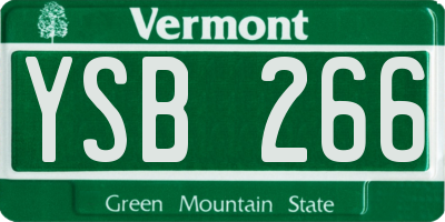 VT license plate YSB266