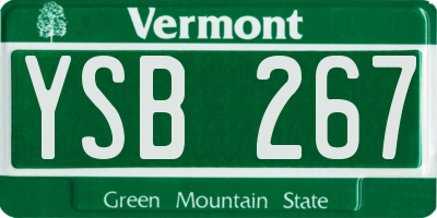 VT license plate YSB267