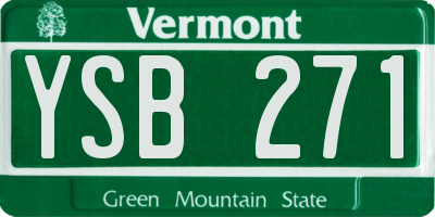 VT license plate YSB271