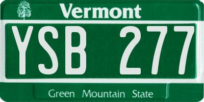 VT license plate YSB277
