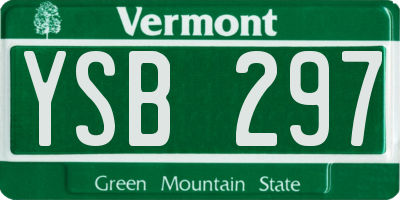 VT license plate YSB297