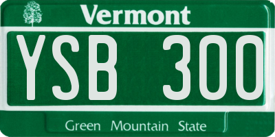 VT license plate YSB300