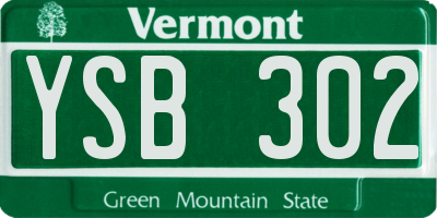 VT license plate YSB302