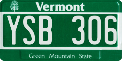 VT license plate YSB306