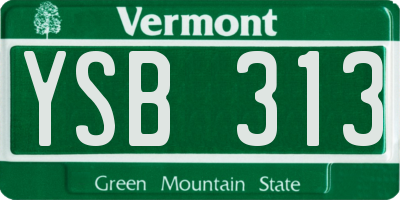 VT license plate YSB313