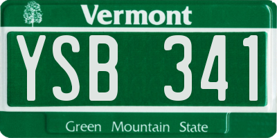 VT license plate YSB341