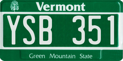 VT license plate YSB351