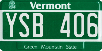 VT license plate YSB406
