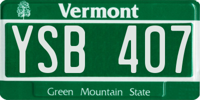 VT license plate YSB407