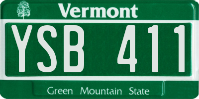 VT license plate YSB411